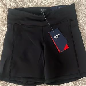 NWT Reebok black biker shorts